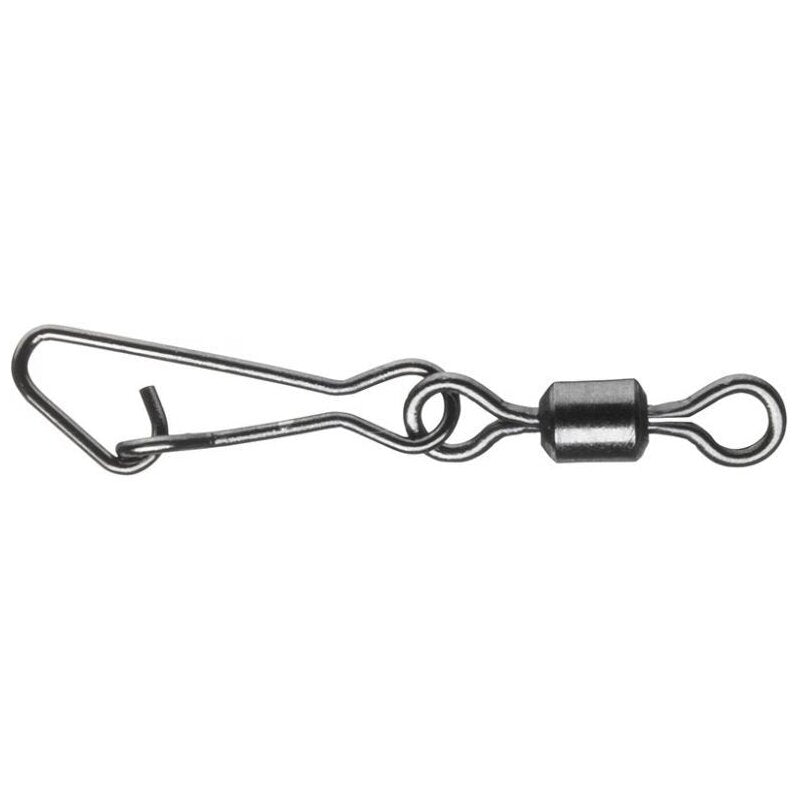 DAIWA Easy Snap Swivel 2 with 22kg capacity, featuring a durable black metal construction. Ideal for fishing terminal tackle, pack of 10.