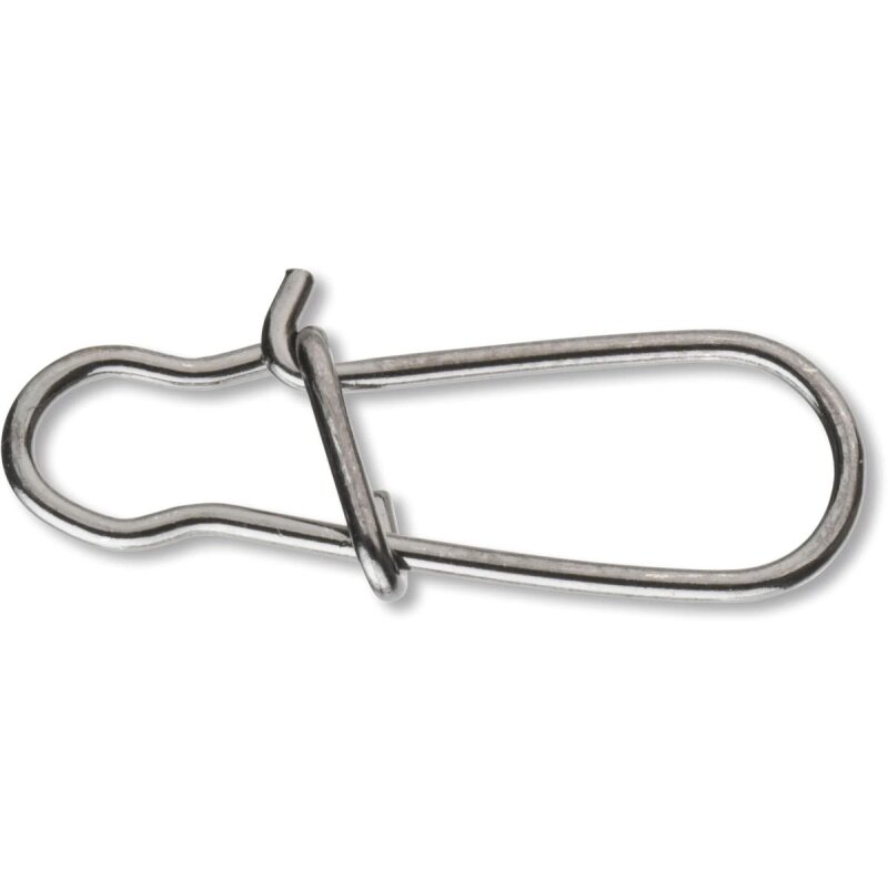 DAIWA Fast Lock Snap Gr.1 25kg 10Stk. durable stainless steel snap for fishing, ideal for terminal tackle and swivels, with a 25kg load capacity.