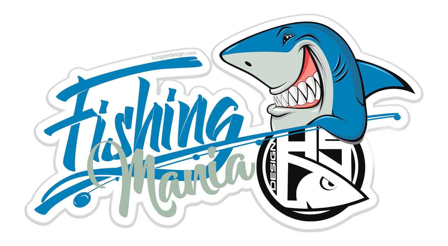 Hotspot Design - Sticker Fishing Mania cm 16,5x9