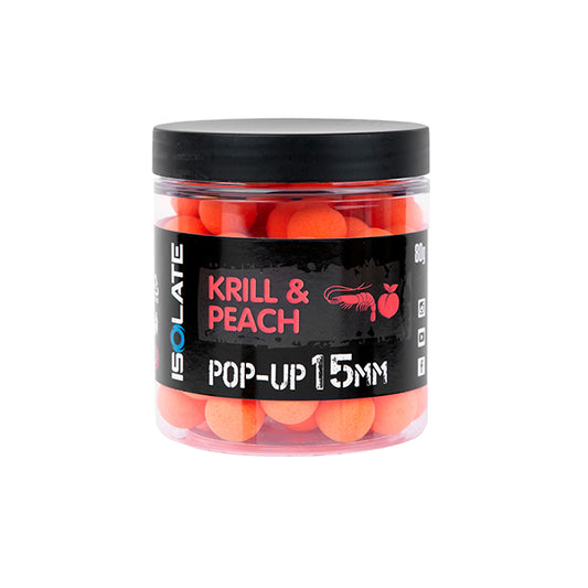 Köder Iso Pop-Up Krill Peach 15mm - 80g Fluoro Orange