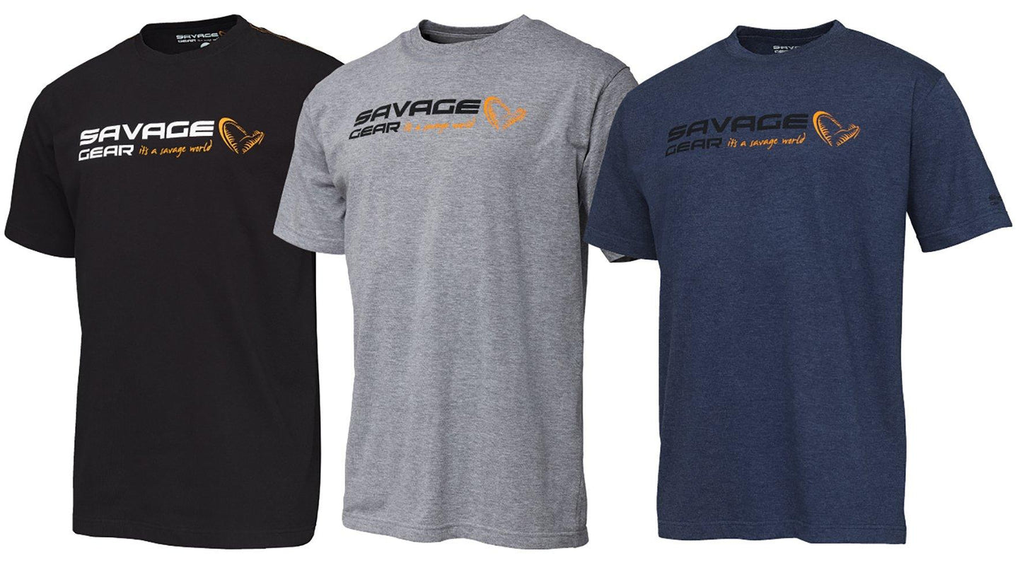 Savage Gear SIGNATURE LOGO T-SHIRT L GRAU MELANGE