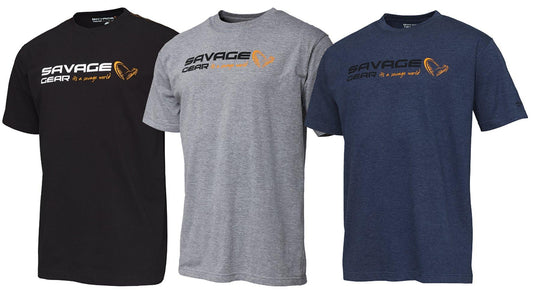 Savage Gear SIGNATURE LOGO T-SHIRT M GRAU MELANGE