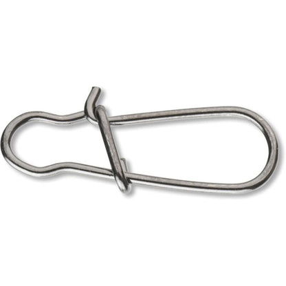 DAIWA Fast Lock Snap Gr.1 25kg 10Stk. durable stainless steel snap for fishing, ideal for terminal tackle and swivels, with a 25kg load capacity.